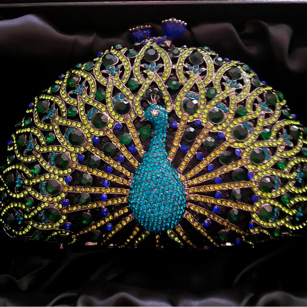 Vintage style Peacock clutch / purse 🦚